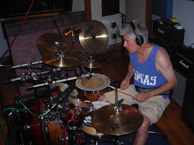 Scott at Magpie recording session